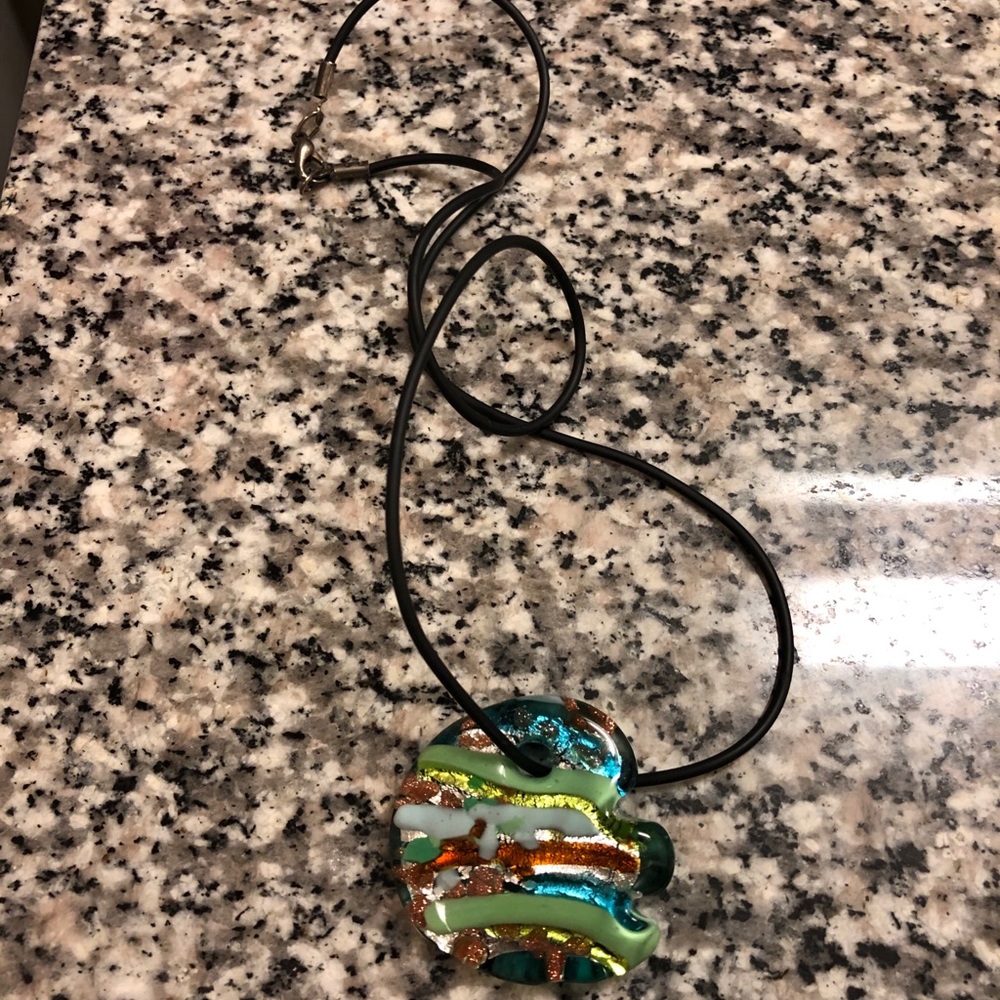 Exotic glass necklace from Italy